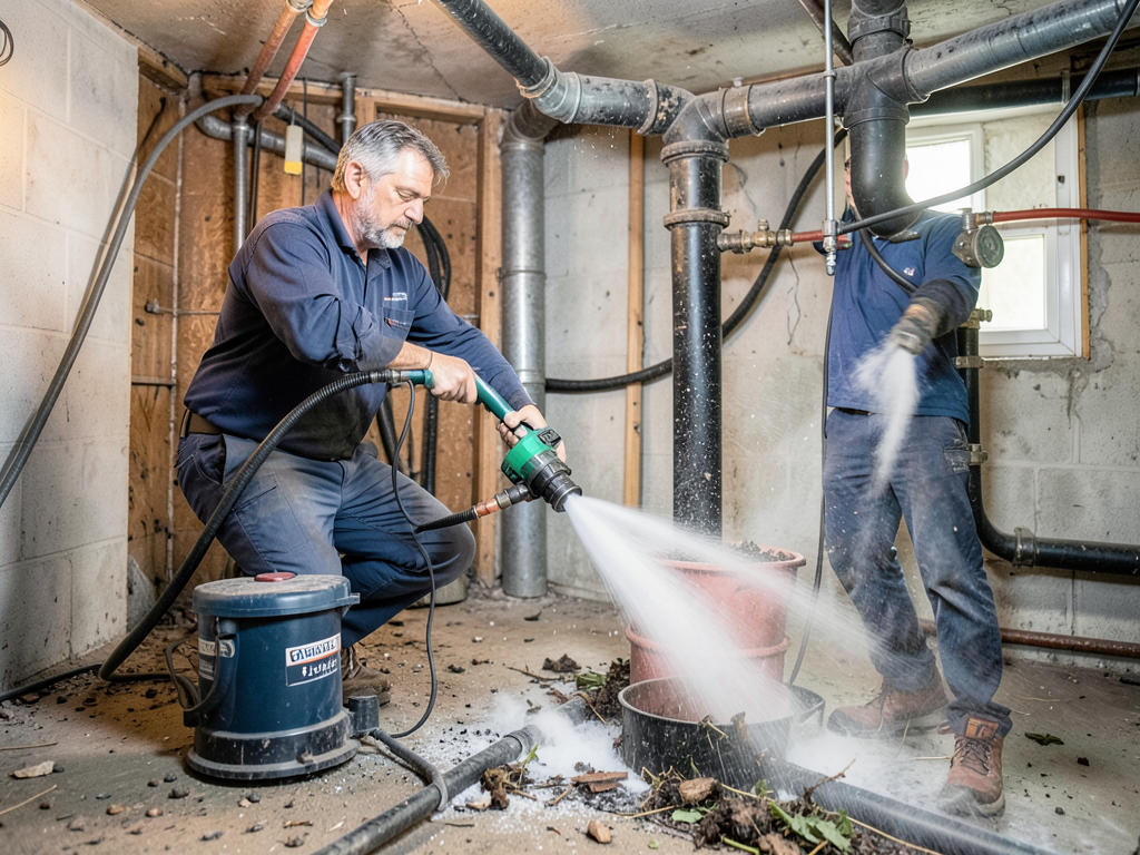 Clearing stubborn clogs with professional drain cl